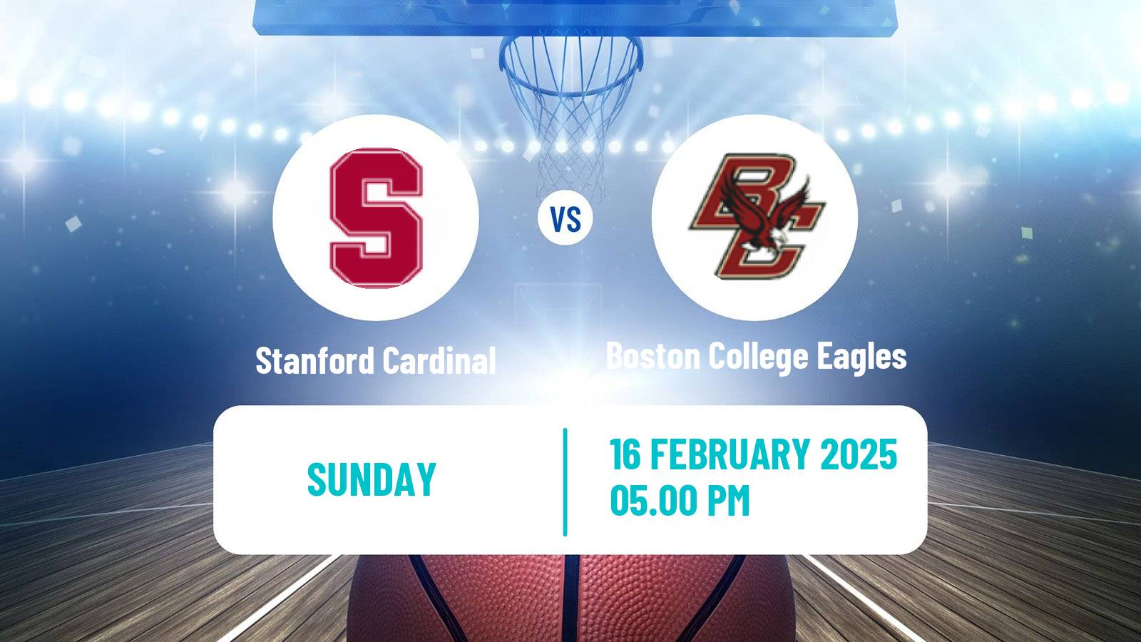 Basketball NCAA College Basketball Women Stanford Cardinal - Boston College Eagles