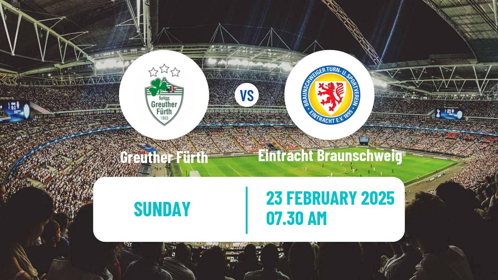 Soccer German 2 Bundesliga Greuther Fürth - Eintracht Braunschweig