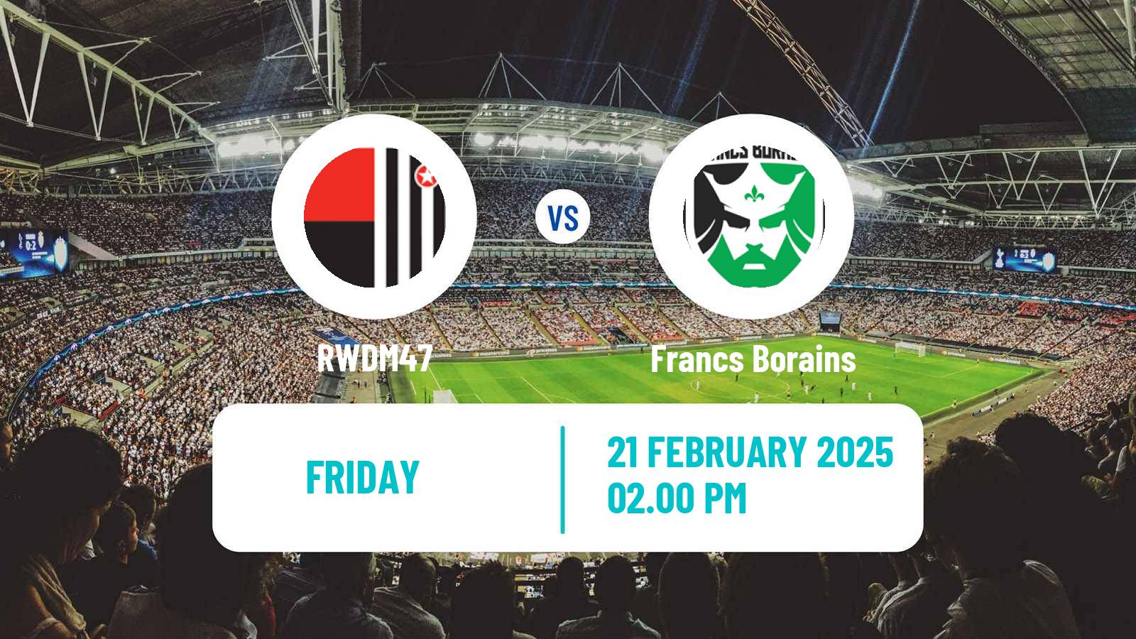 Soccer Belgian Сhallenger Pro League RWDM47 - Francs Borains