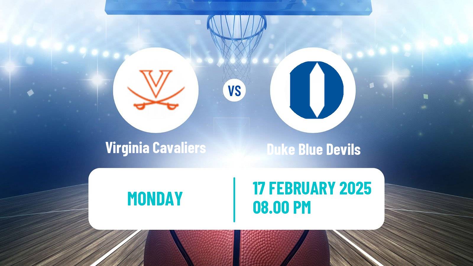 Basketball NCAA College Basketball Virginia Cavaliers - Duke Blue Devils