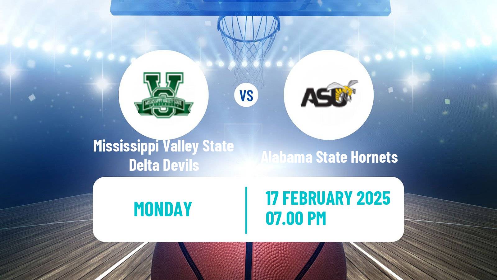 Basketball NCAA College Basketball Mississippi Valley State Delta Devils - Alabama State Hornets