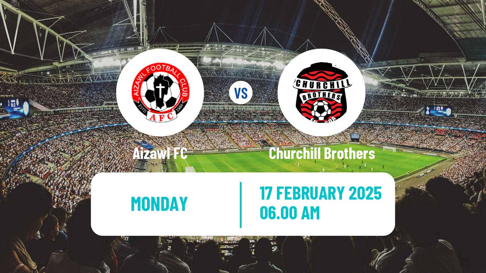 Soccer Indian I-League Aizawl - Churchill Brothers