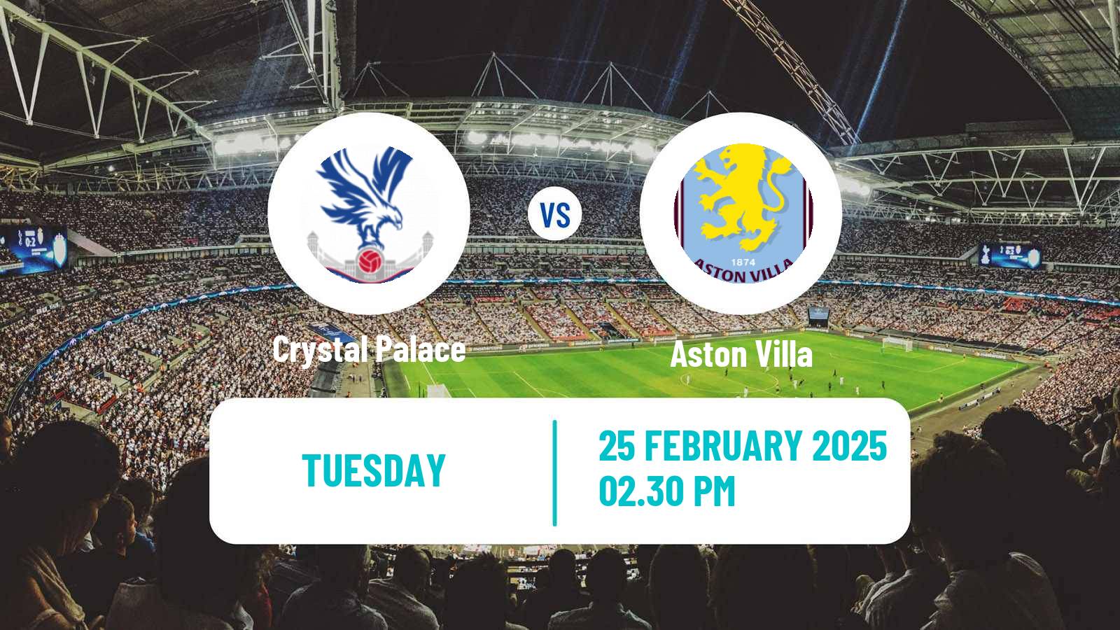 Soccer English Premier League Crystal Palace - Aston Villa