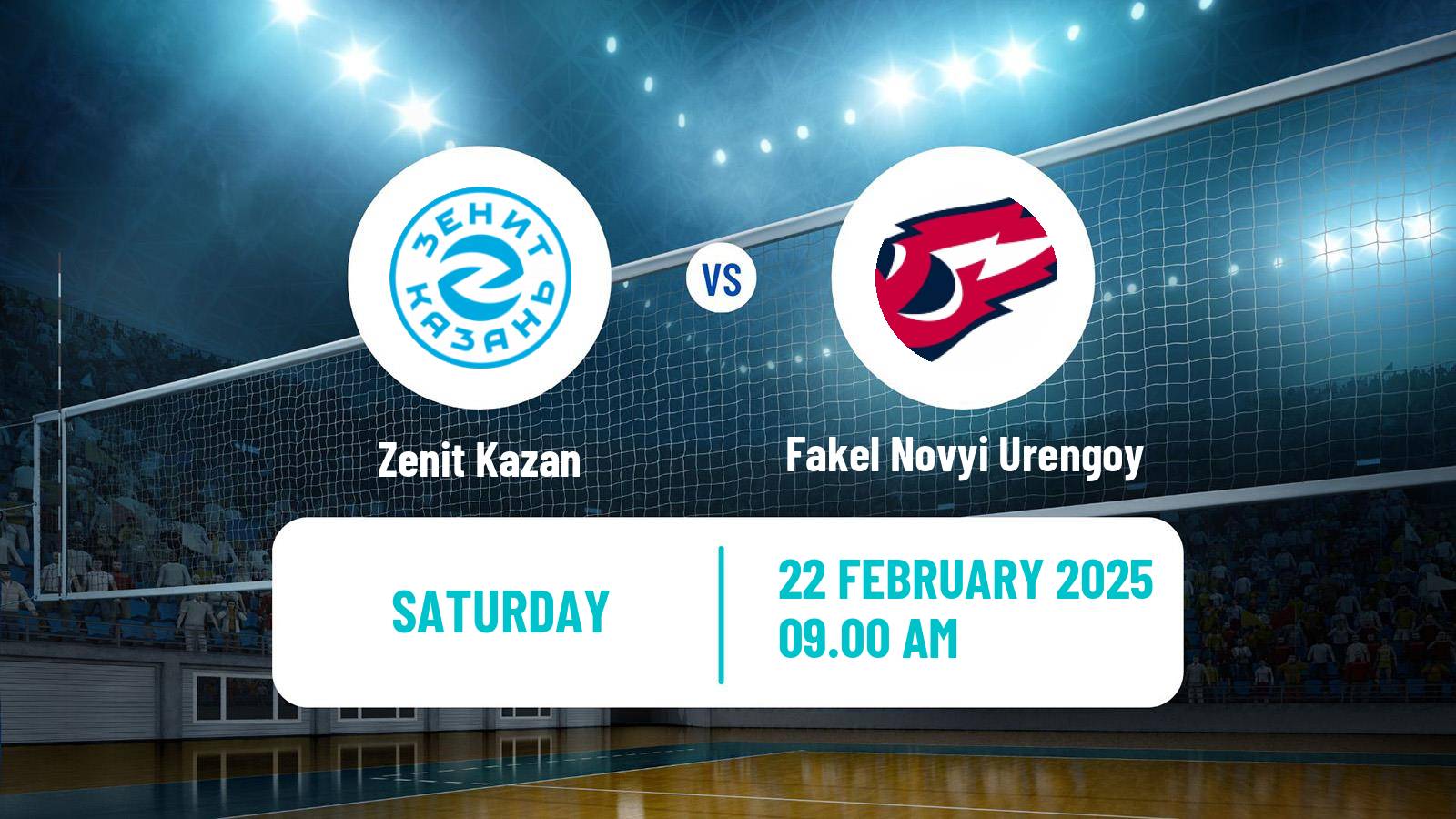 Volleyball Russian Super League Volleyball Zenit Kazan - Fakel Novyi Urengoy