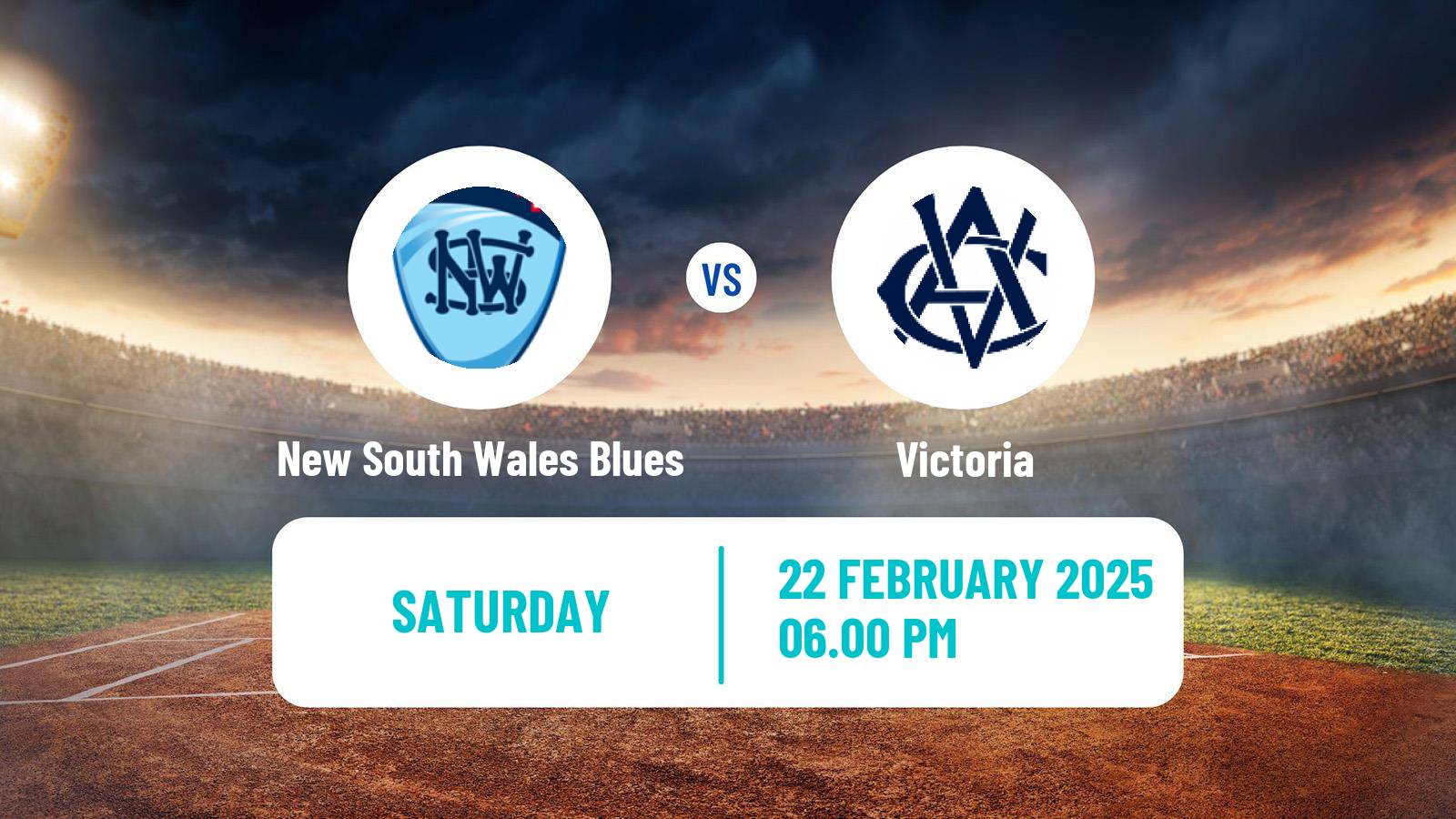 Cricket Australian One-Day Cup New South Wales Blues - Victoria