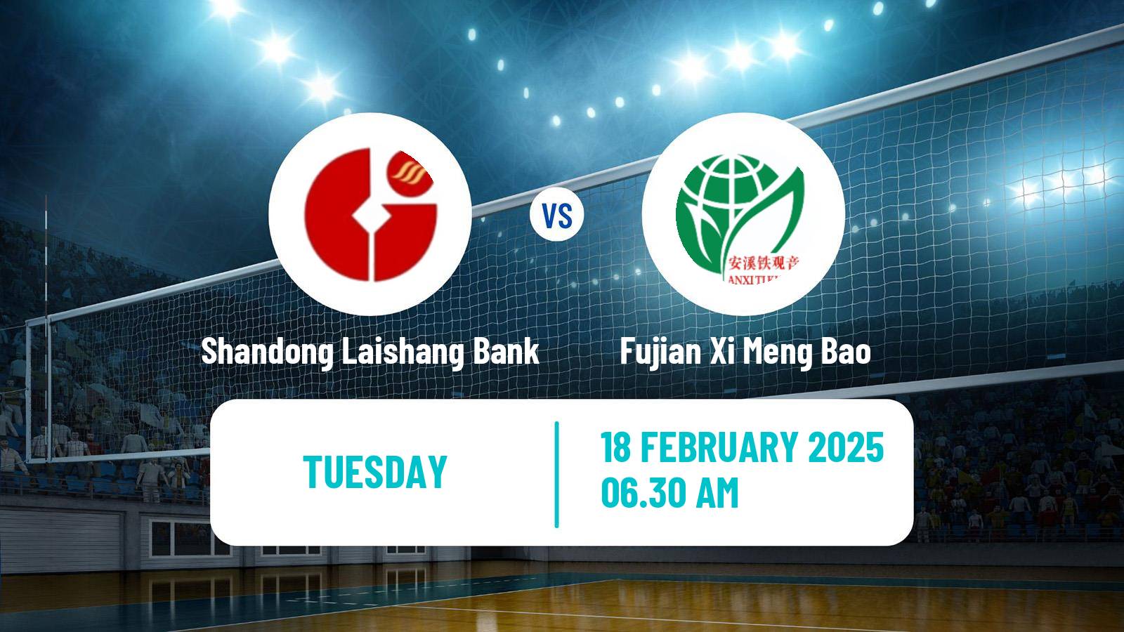 Volleyball Chinese CVL Women Shandong Laishang Bank - Fujian Xi Meng Bao