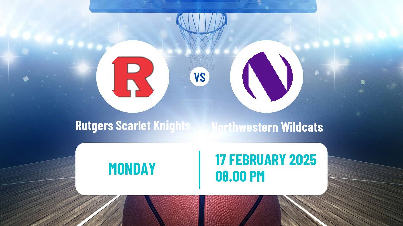 Basketball NCAA College Basketball Women Rutgers Scarlet Knights - Northwestern Wildcats