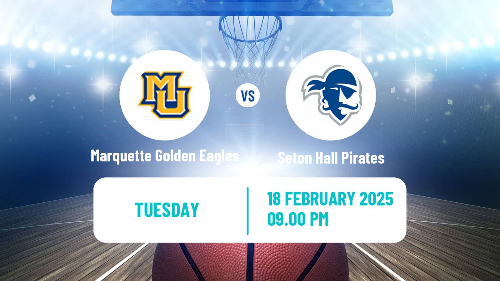 Basketball NCAA College Basketball Marquette Golden Eagles - Seton Hall Pirates