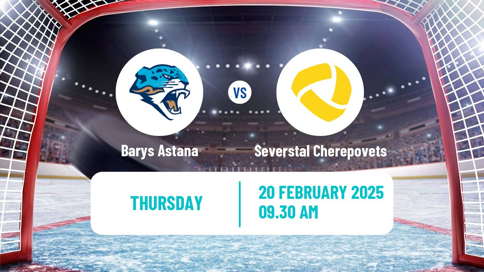 Hockey KHL Barys Astana - Severstal Cherepovets