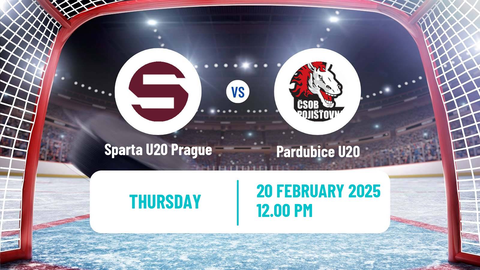 Hockey Czech ELJ Sparta U20 Prague - Pardubice U20