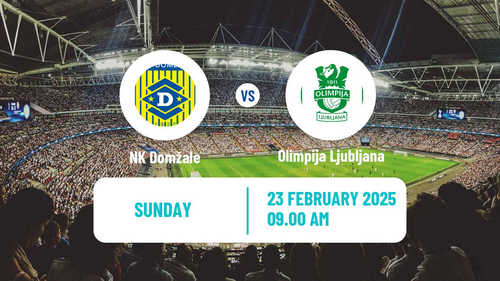 Soccer Slovenian PrvaLiga Domžale - Olimpija Ljubljana