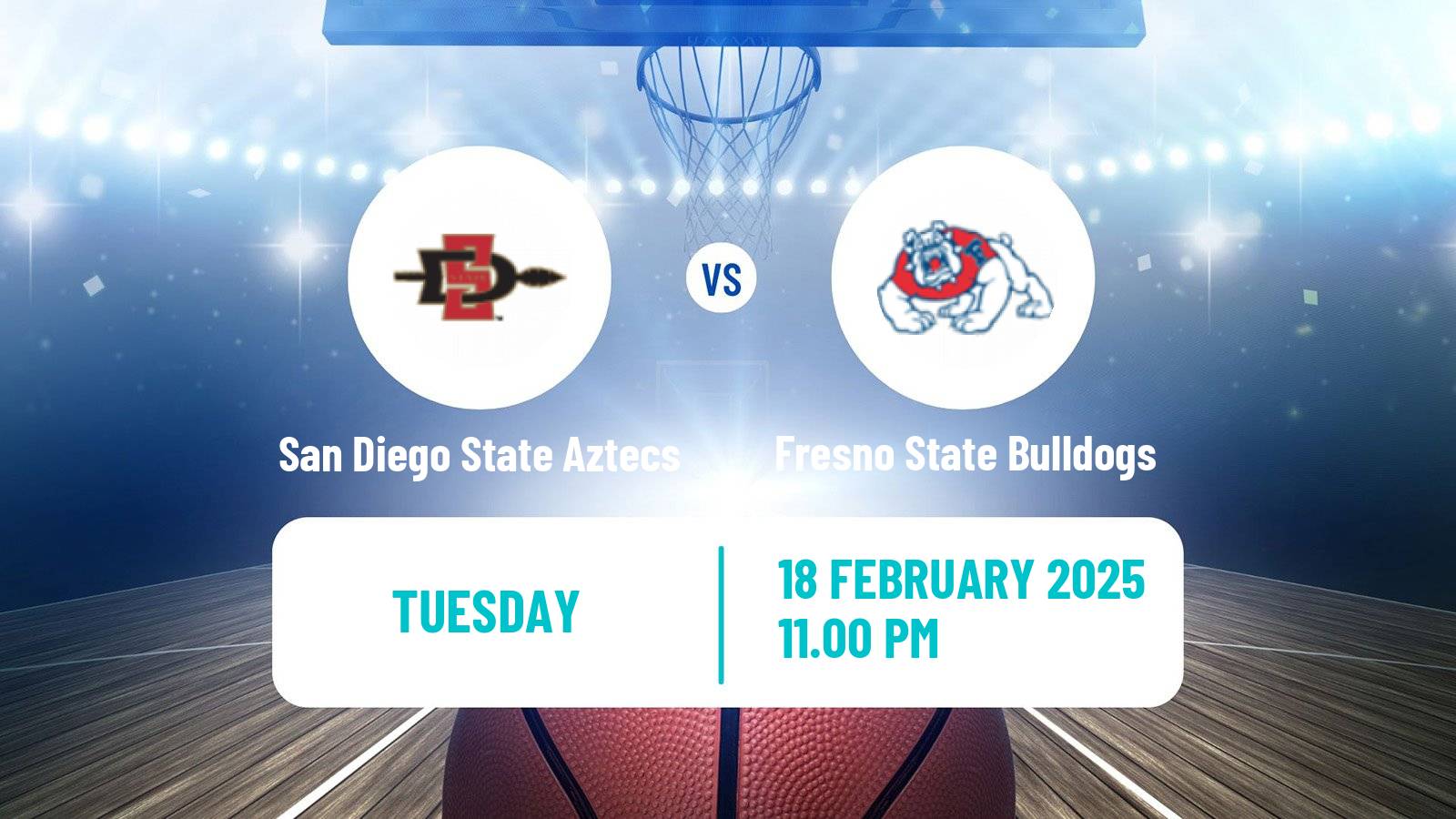 Basketball NCAA College Basketball San Diego State Aztecs - Fresno State Bulldogs