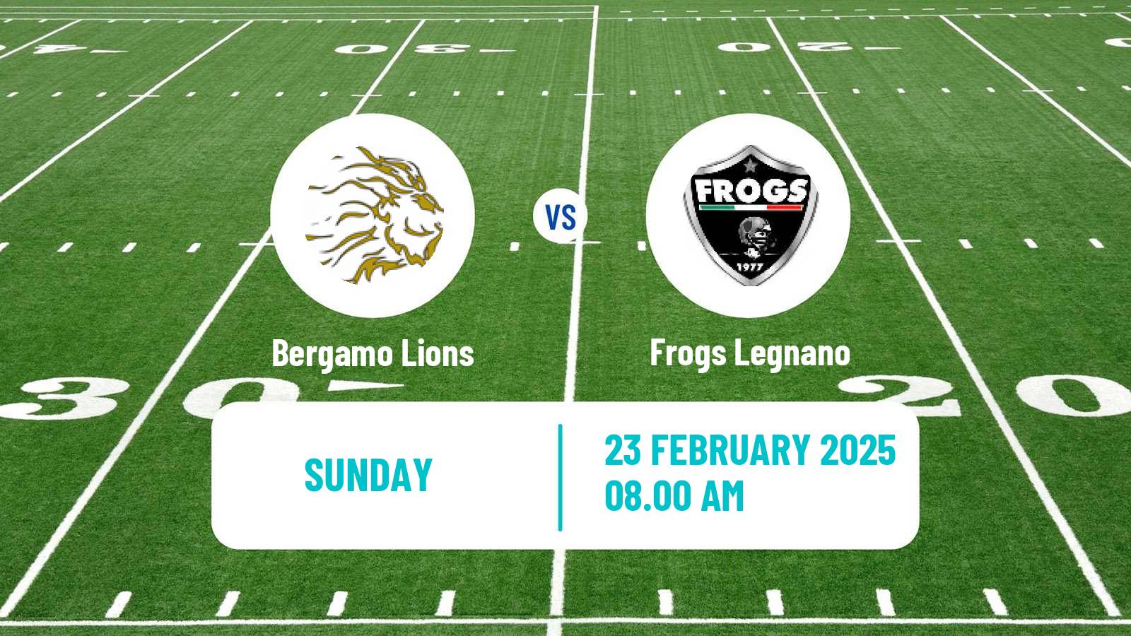 American football Italian IFL Bergamo Lions - Frogs Legnano