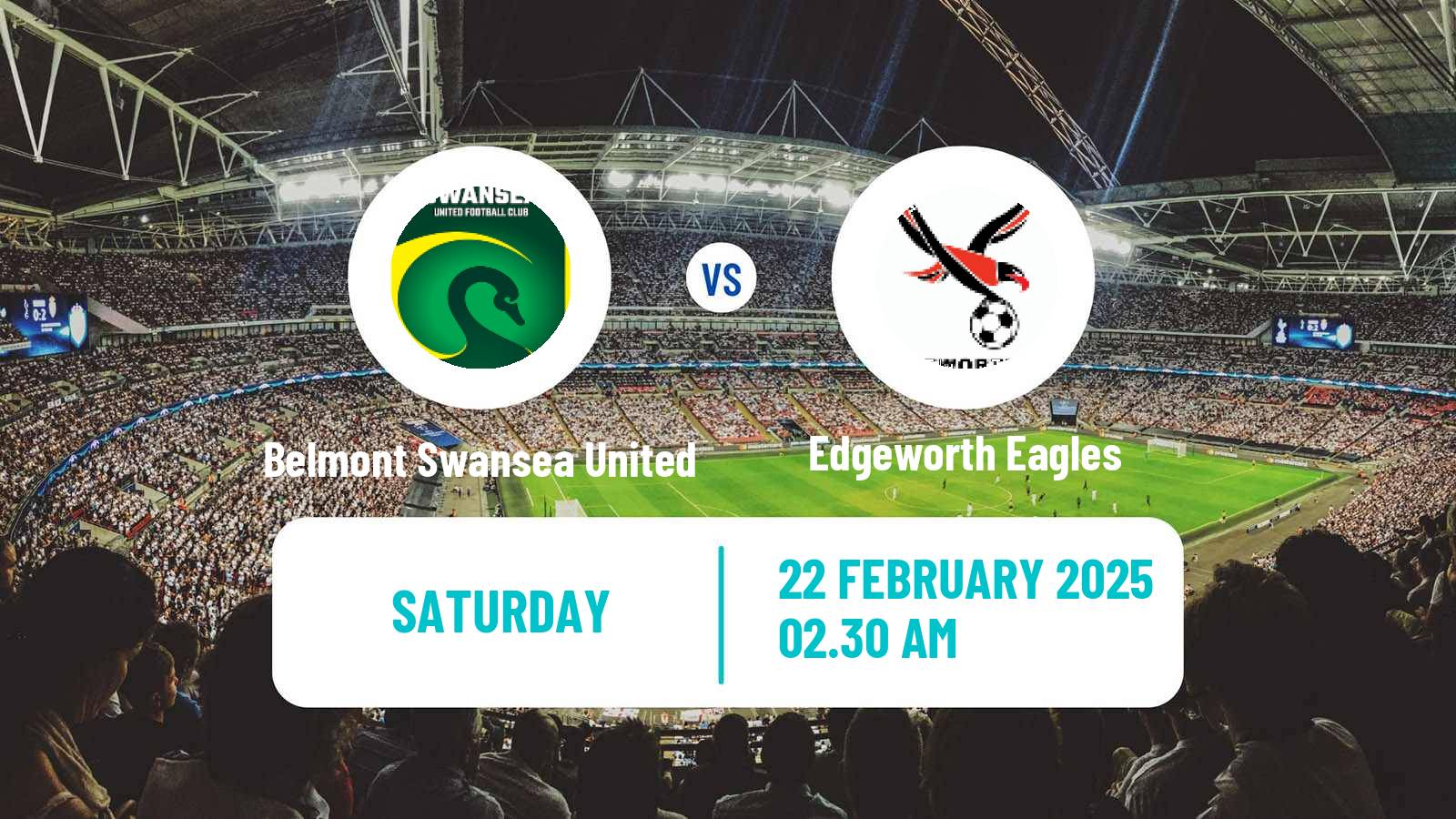 Soccer Australian NPL Northern NSW Belmont Swansea United - Edgeworth Eagles