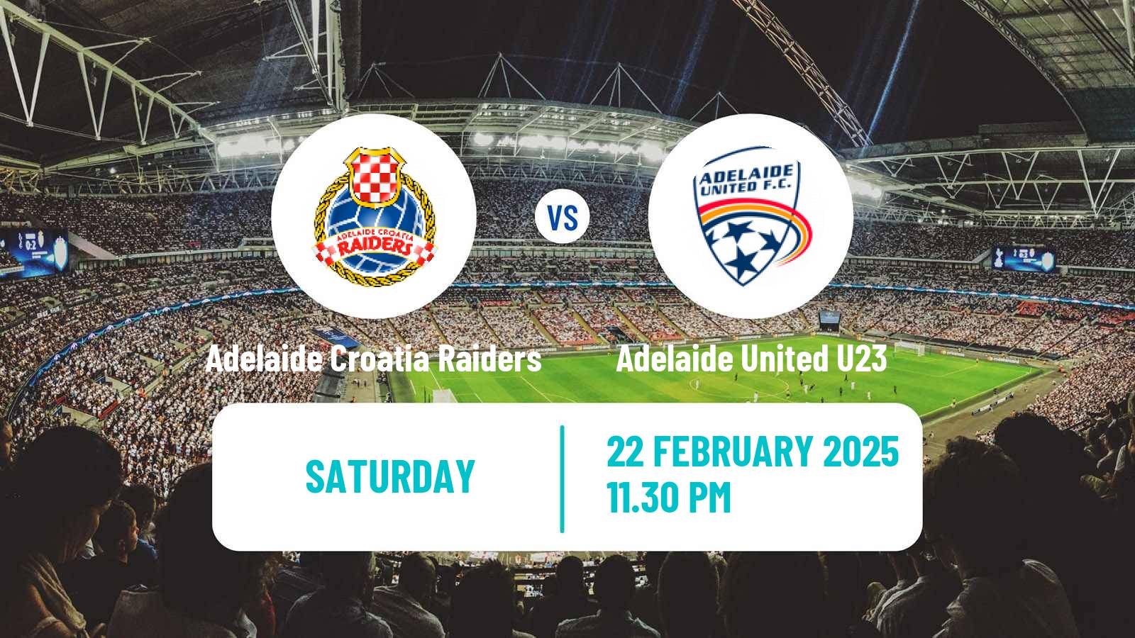 Soccer Australian NPL South Australian Adelaide Croatia Raiders - Adelaide United U23