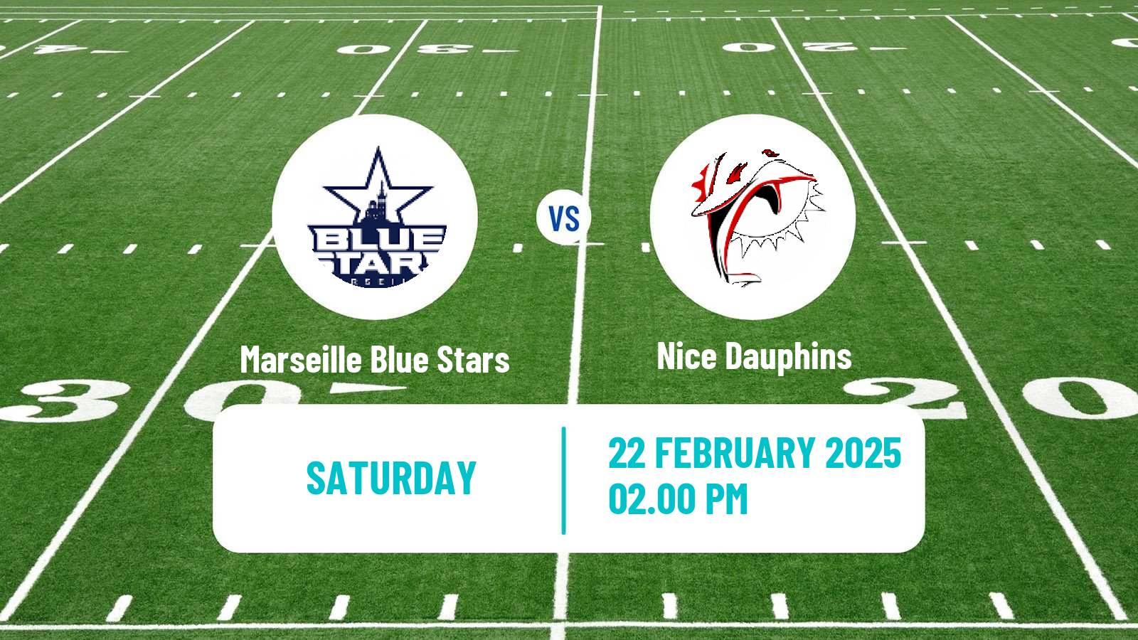 American football French Championnat Elite American Football Marseille Blue Stars - Nice Dauphins