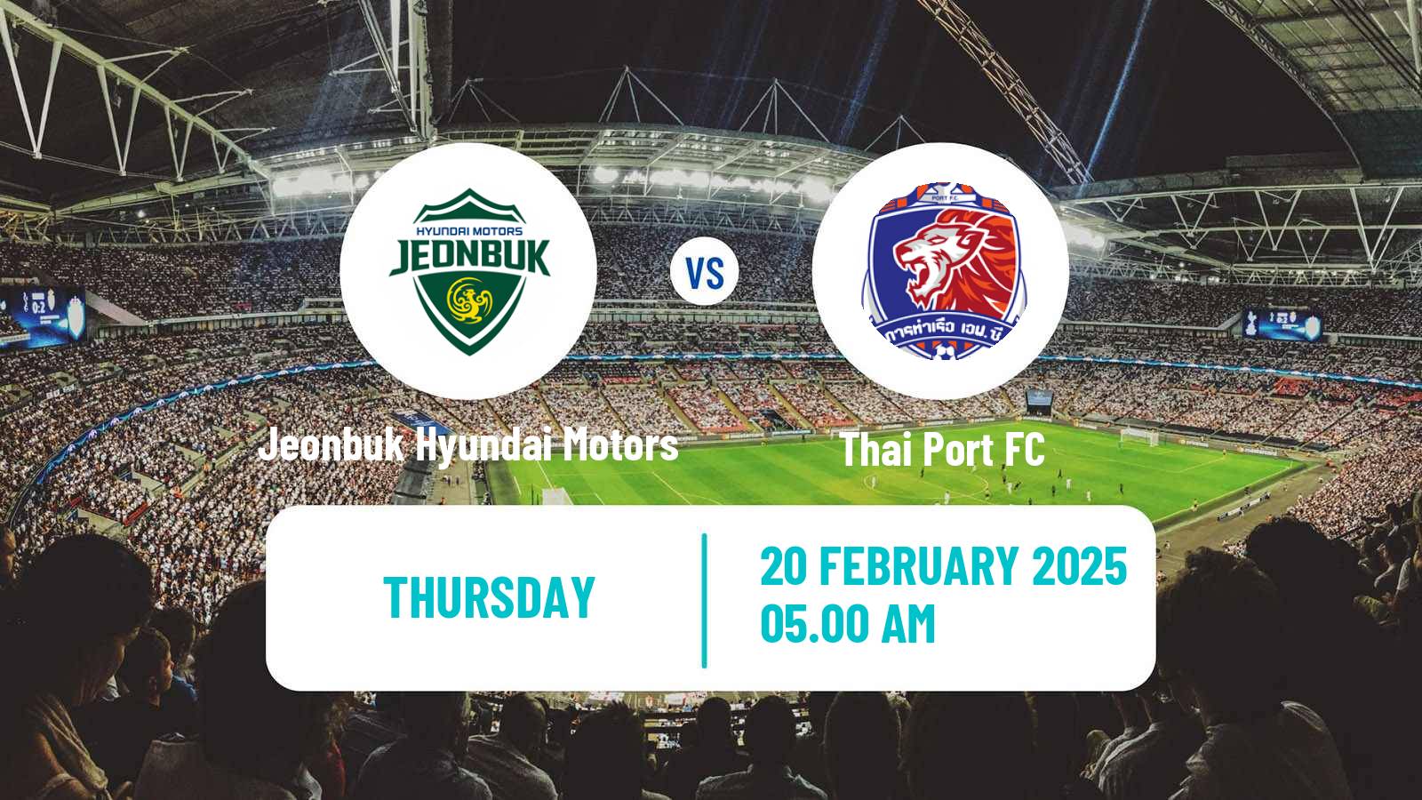 Soccer AFC Champions League 2 Jeonbuk Hyundai Motors - Thai Port