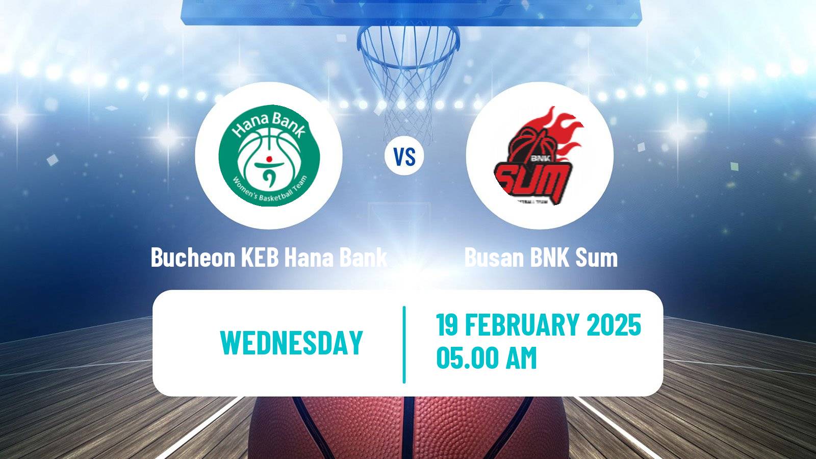 Basketball WKBL Bucheon KEB Hana Bank - Busan BNK Sum