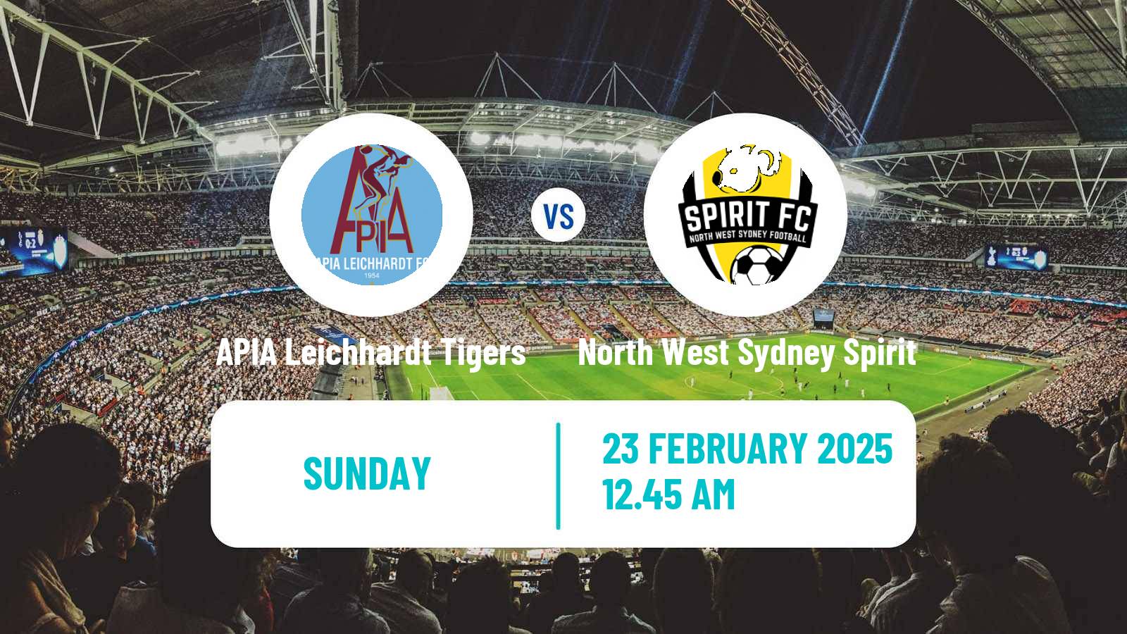 Soccer Australian NPL NSW APIA Leichhardt Tigers - North West Sydney Spirit