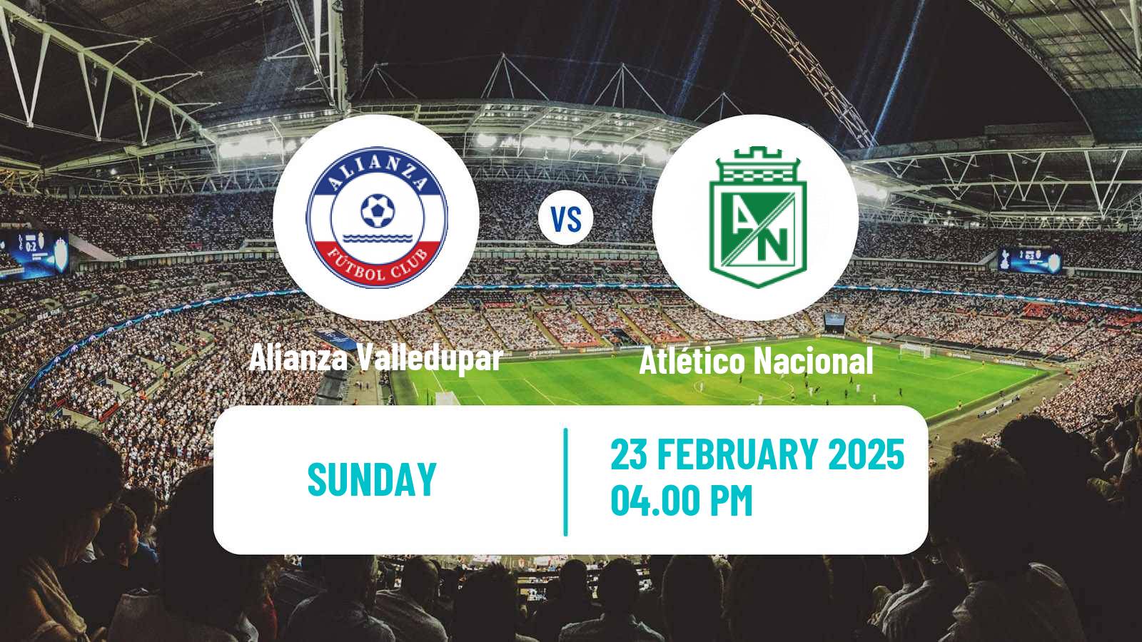 Soccer Colombian Primera A Alianza Valledupar - Atlético Nacional