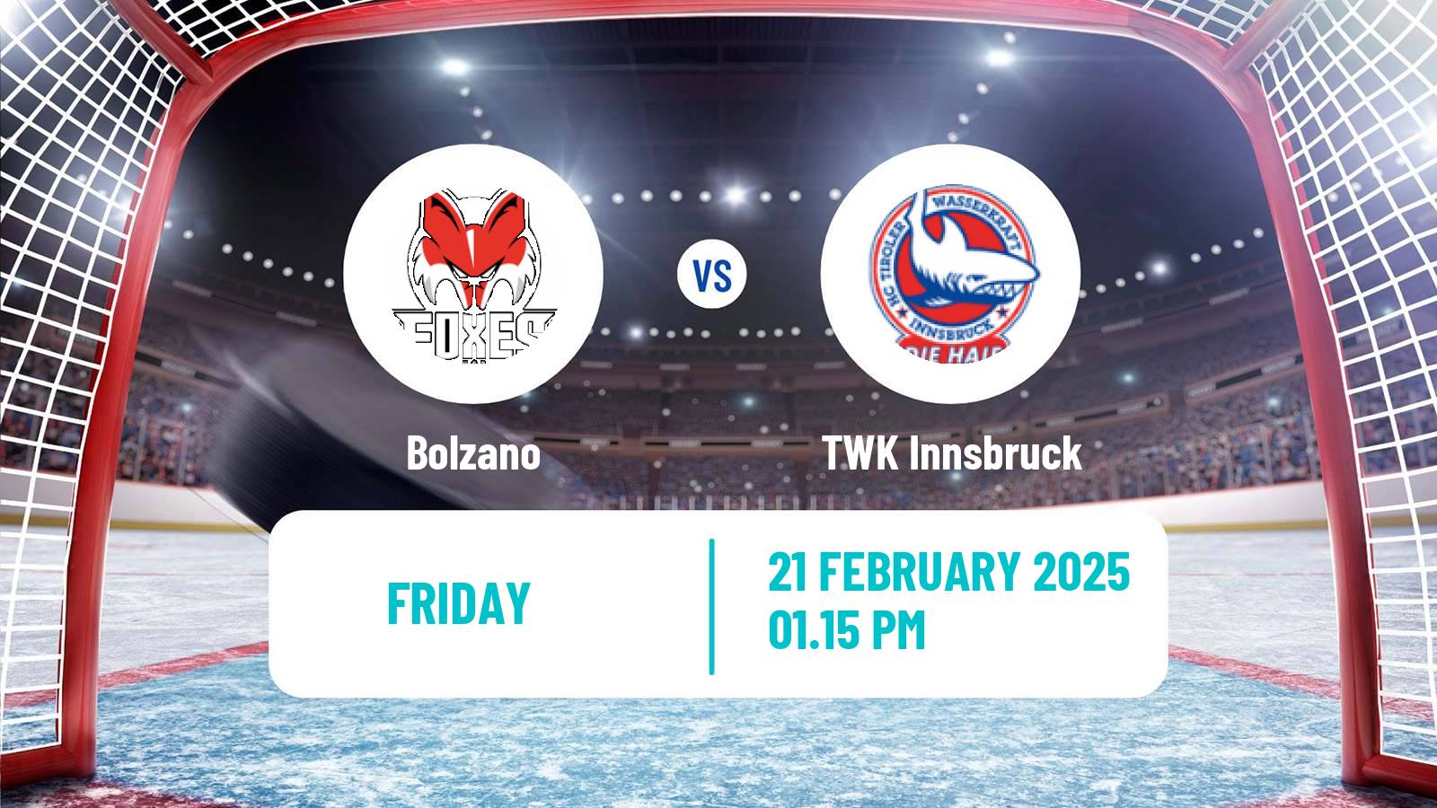 Hockey Austrian Ice Hockey League Bolzano - TWK Innsbruck