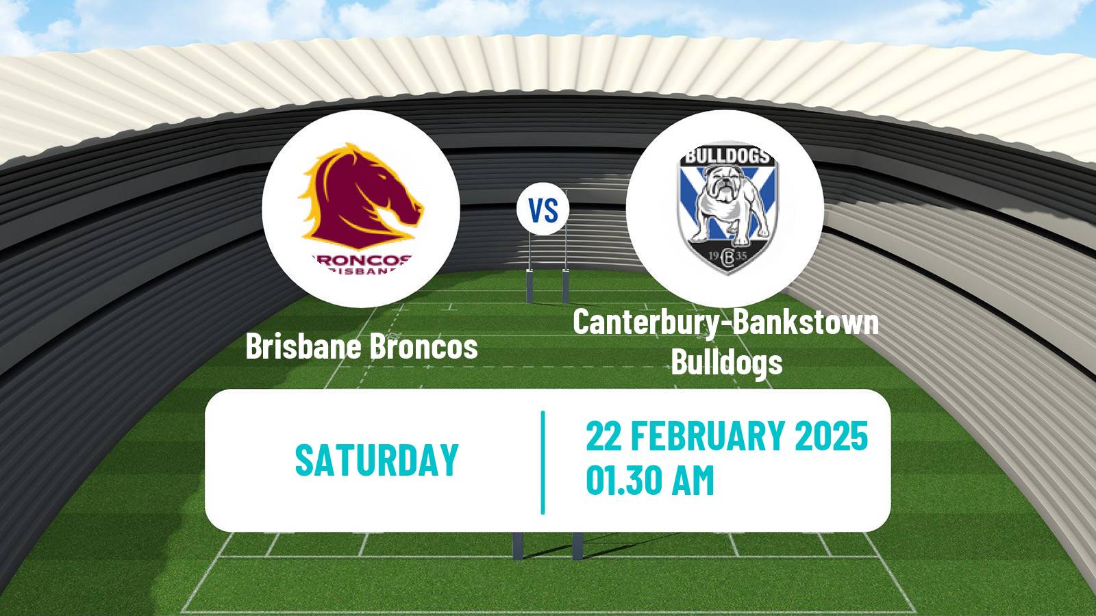 Rugby league Australian NRL Brisbane Broncos - Canterbury-Bankstown Bulldogs