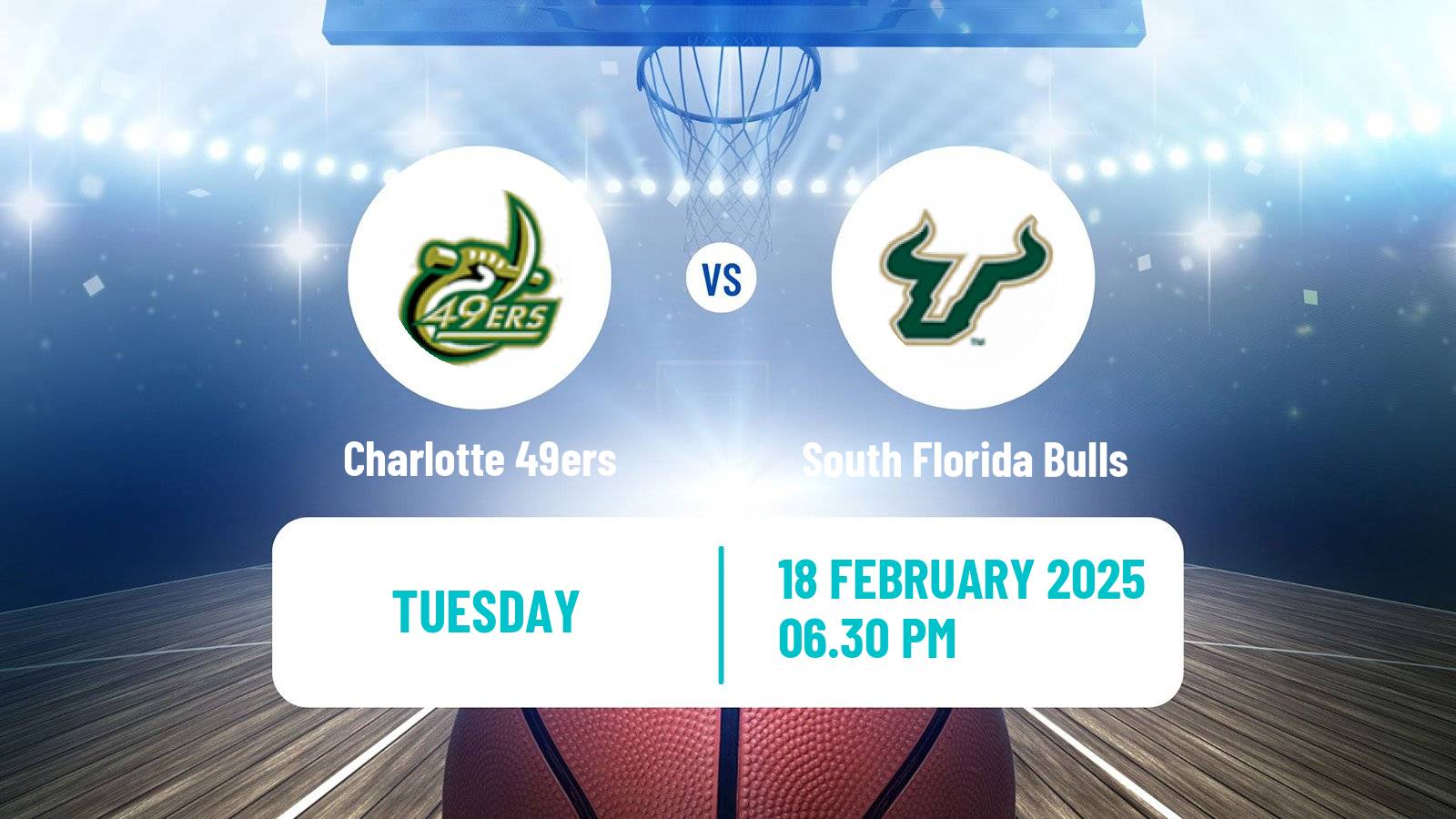 Basketball NCAA College Basketball Women Charlotte 49ers - South Florida Bulls