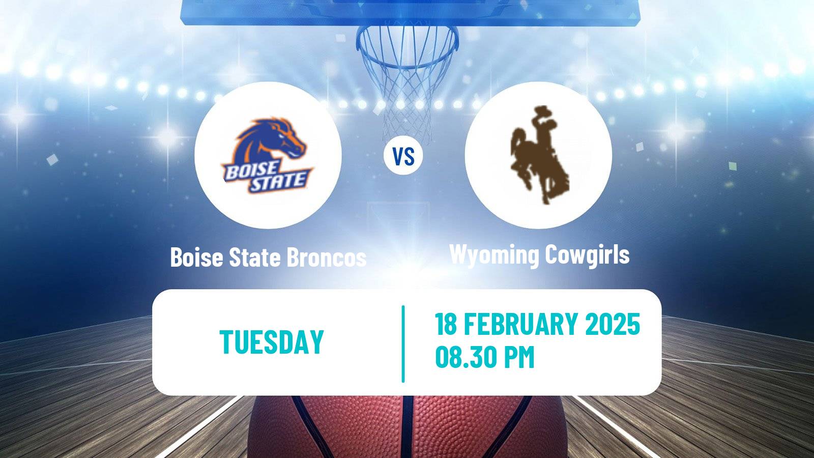 Basketball NCAA College Basketball Women Boise State Broncos - Wyoming Cowgirls