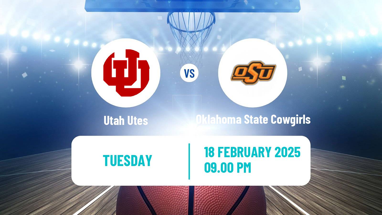 Basketball NCAA College Basketball Women Utah Utes - Oklahoma State Cowgirls