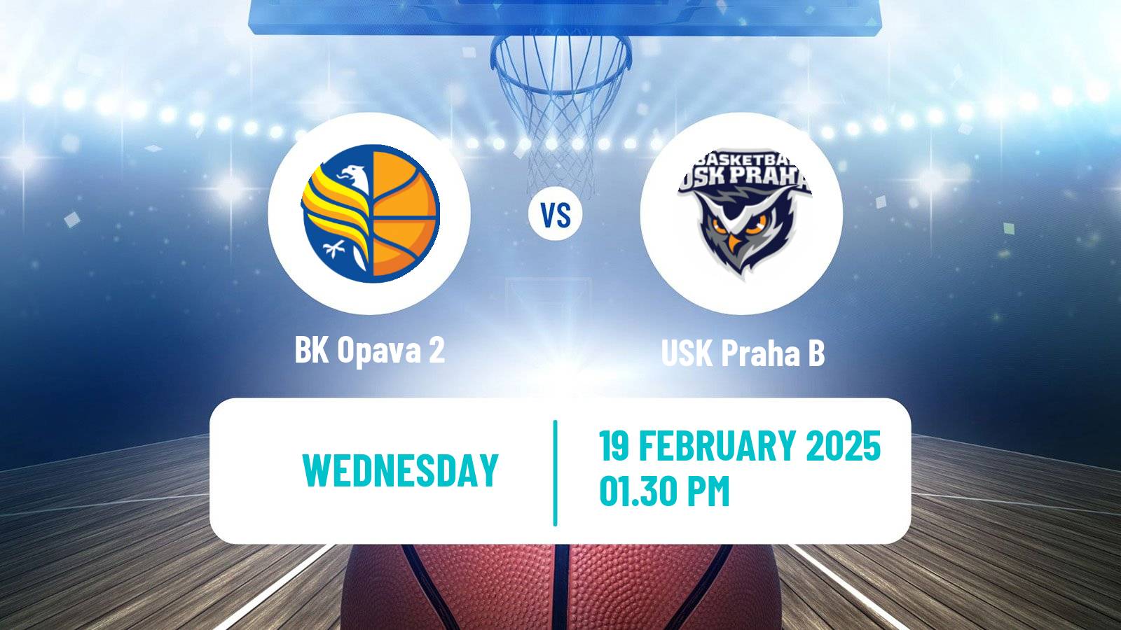 Basketball Czech 1 Liga Basketball Opava 2 - USK Praha B