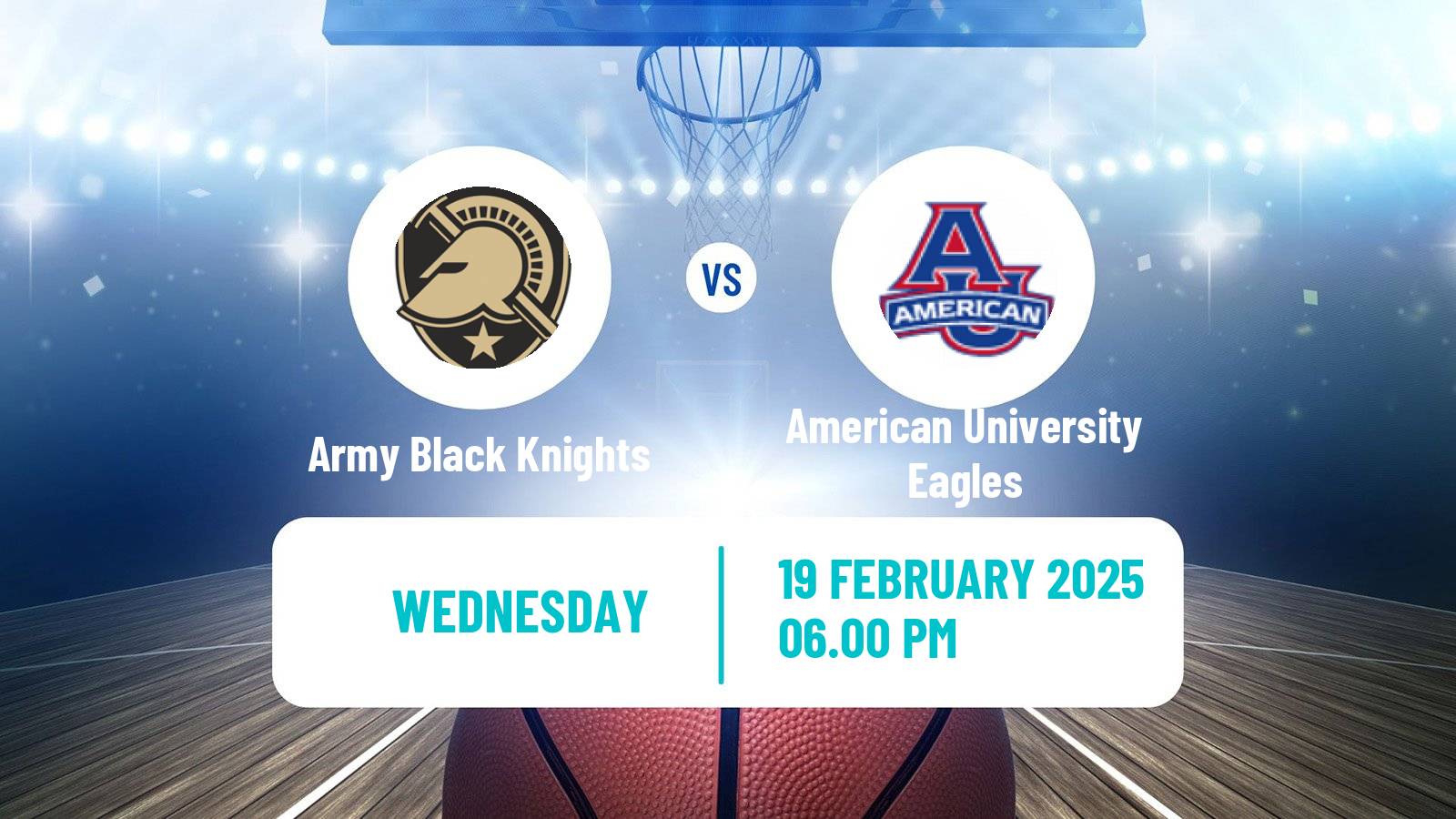 Basketball NCAA College Basketball Army Black Knights - American University Eagles