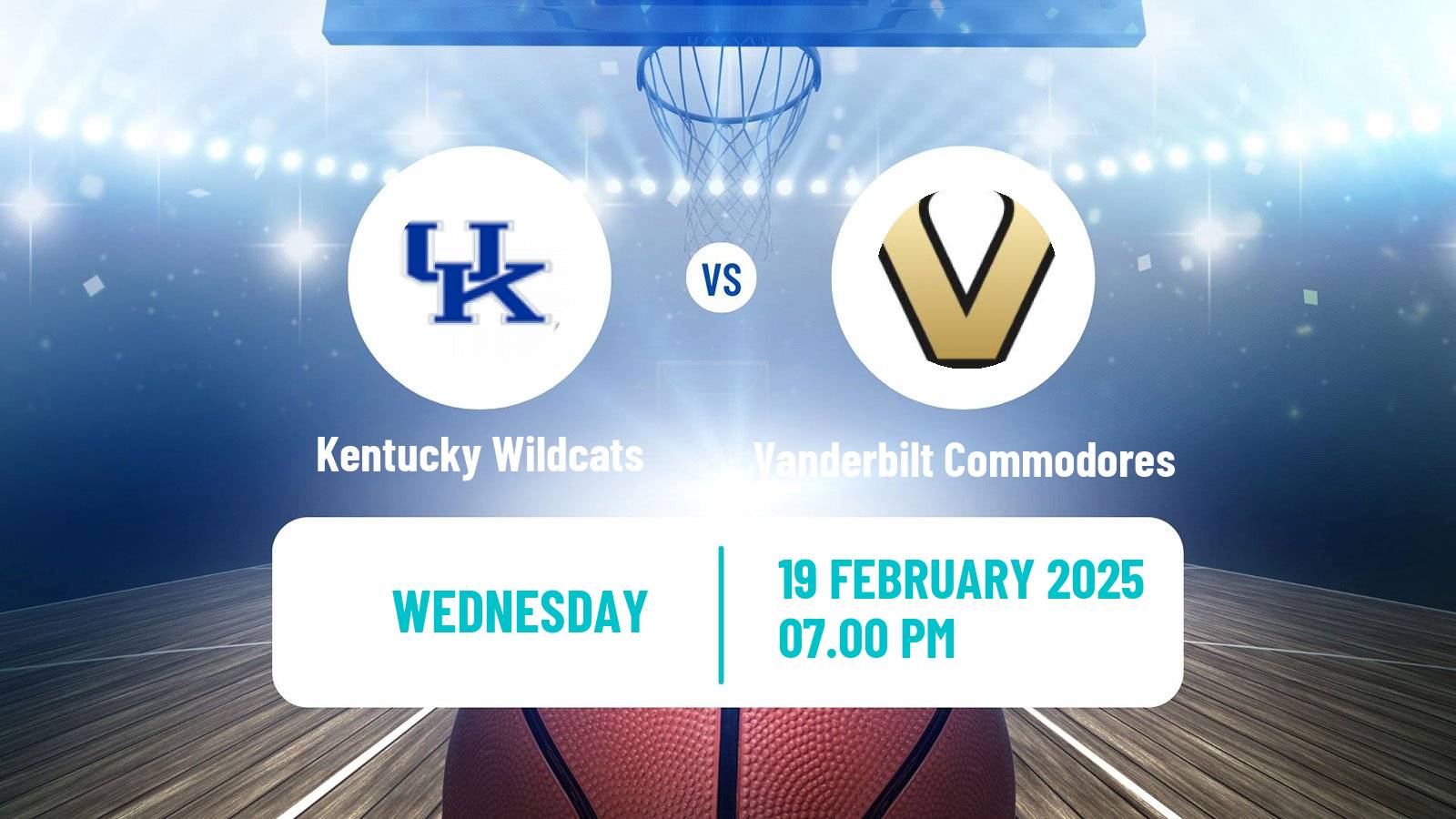 Basketball NCAA College Basketball Kentucky Wildcats - Vanderbilt Commodores