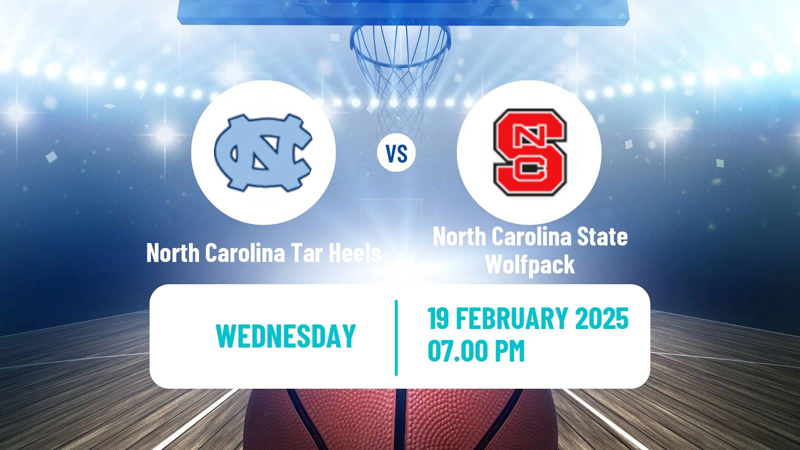 Basketball NCAA College Basketball North Carolina Tar Heels - North Carolina State Wolfpack