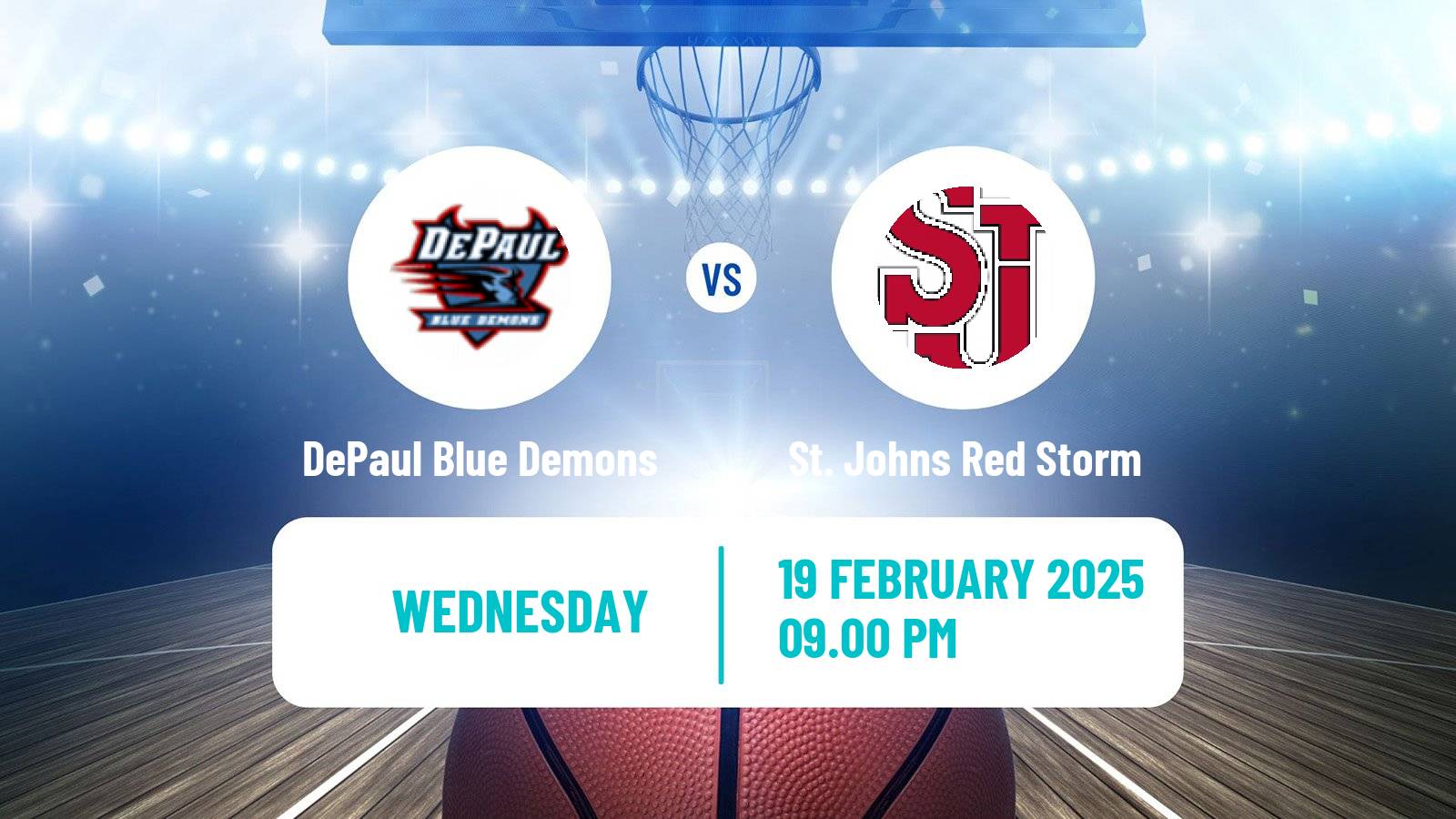 Basketball NCAA College Basketball DePaul Blue Demons - St. Johns Red Storm