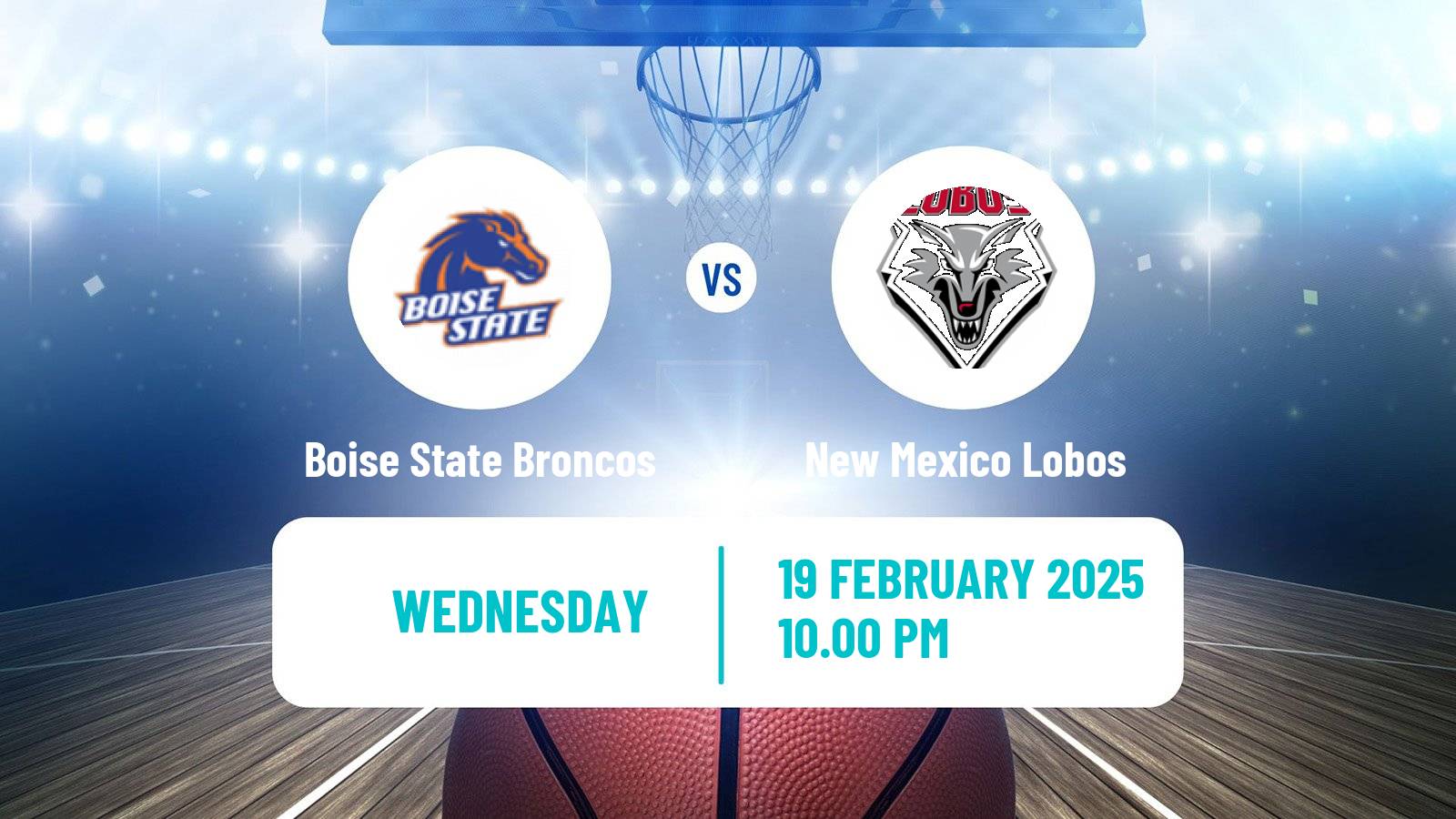 Basketball NCAA College Basketball Boise State Broncos - New Mexico Lobos