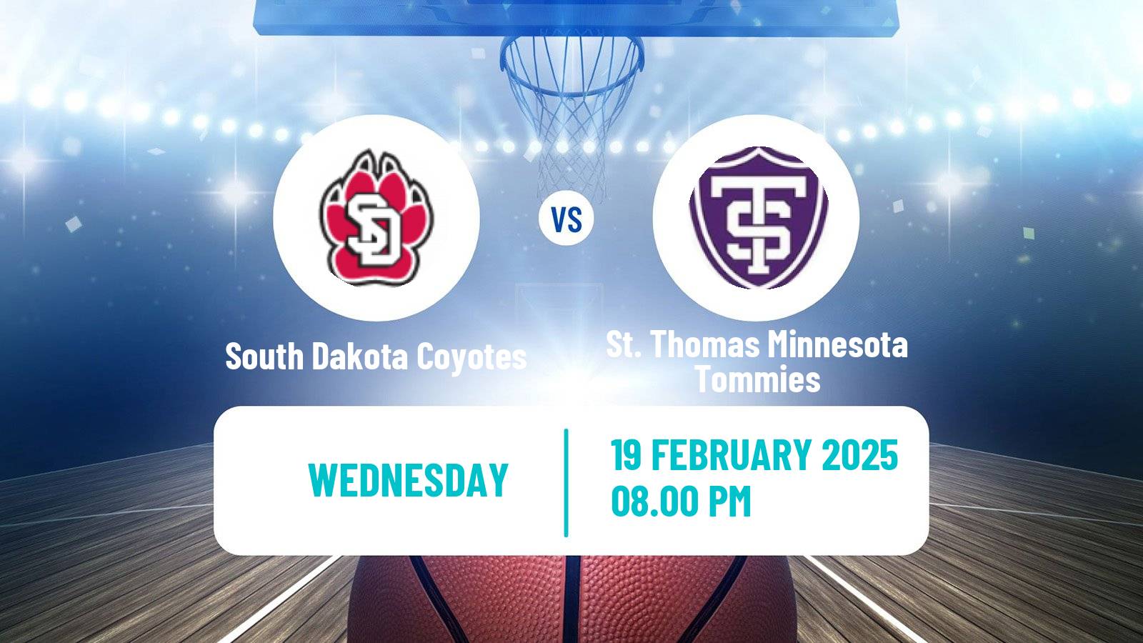 Basketball NCAA College Basketball South Dakota Coyotes - St. Thomas Minnesota Tommies