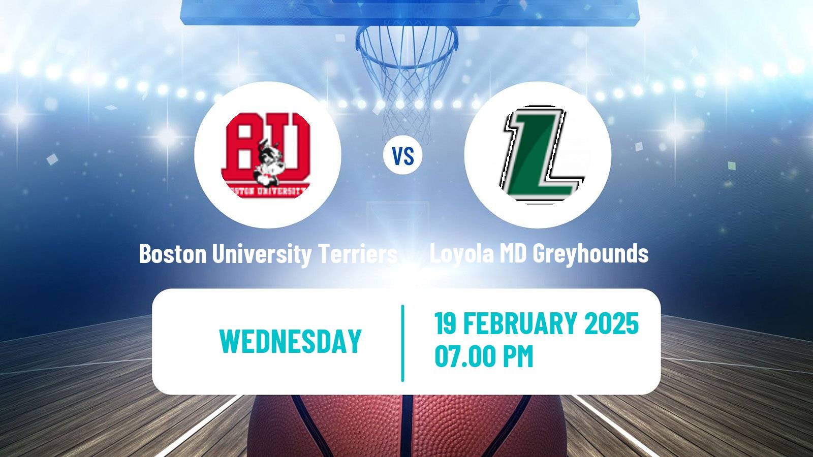 Basketball NCAA College Basketball Boston University Terriers - Loyola MD Greyhounds