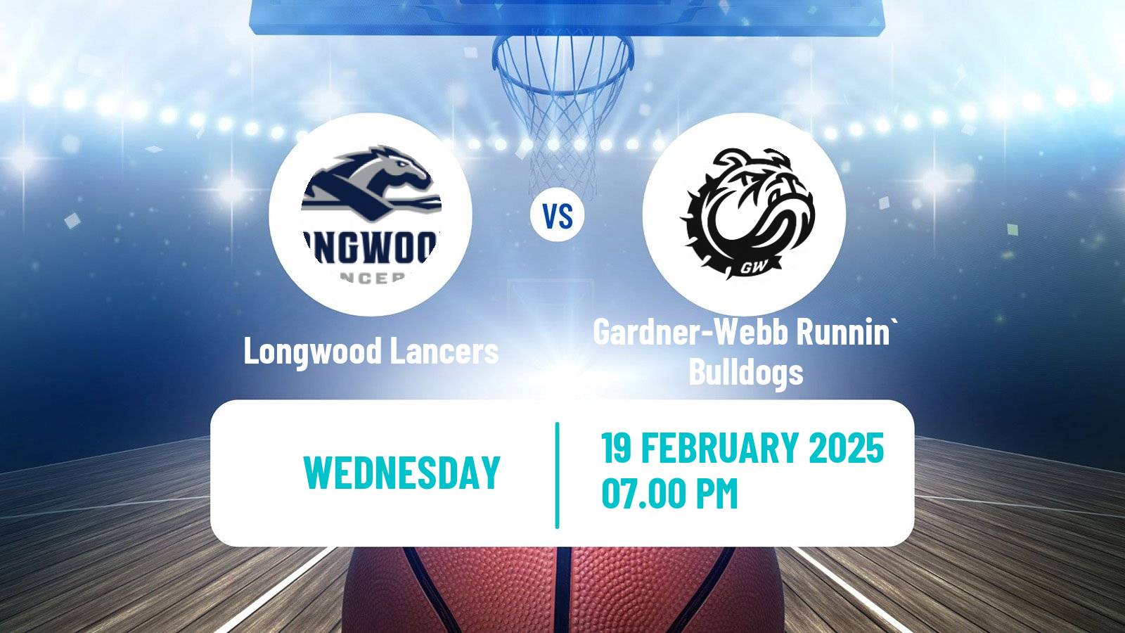 Basketball NCAA College Basketball Longwood Lancers - Gardner-Webb Runnin` Bulldogs