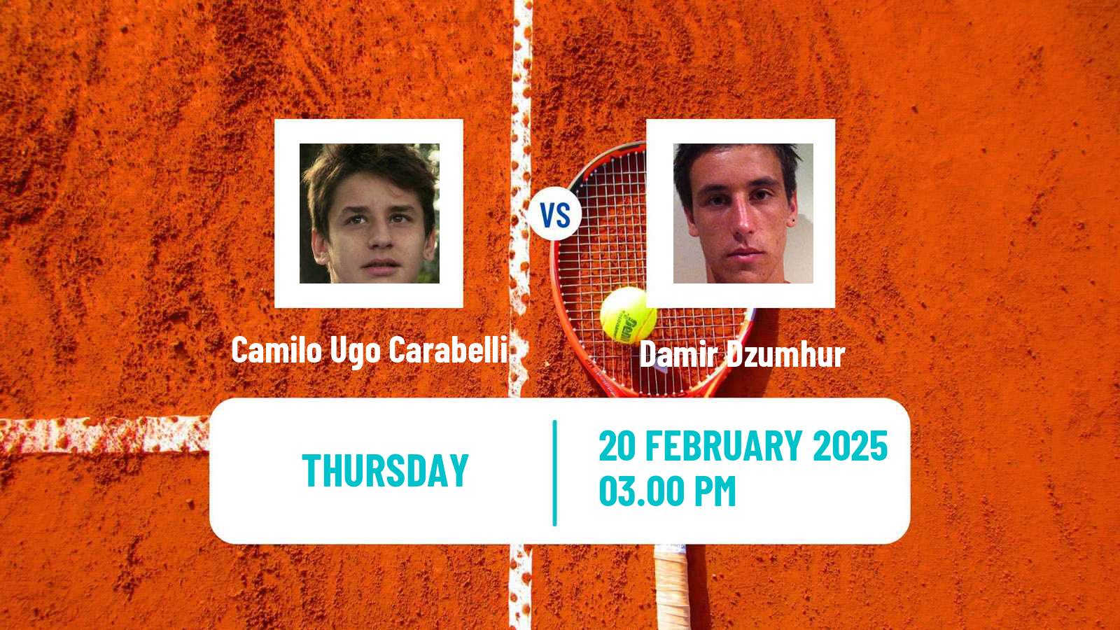 Tennis ATP Rio de Janeiro Camilo Ugo Carabelli - Damir Dzumhur