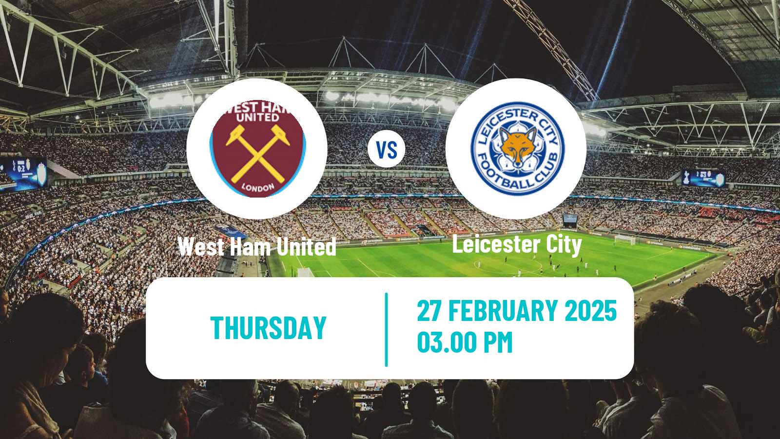 Soccer English Premier League West Ham United - Leicester City