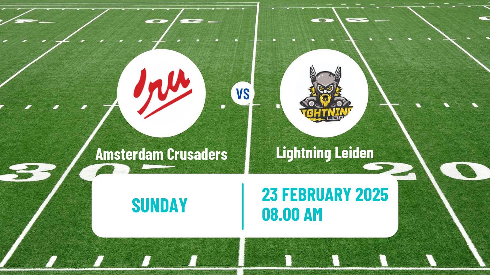 American football Dutch Eredivisie American Football Amsterdam Crusaders - Lightning Leiden