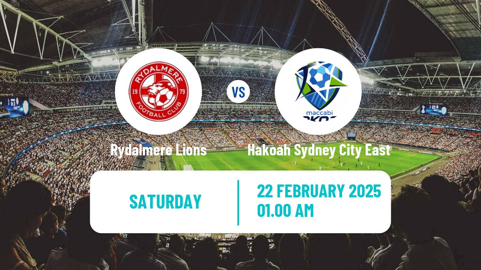 Soccer Australian NSW League One Rydalmere Lions - Hakoah Sydney City East