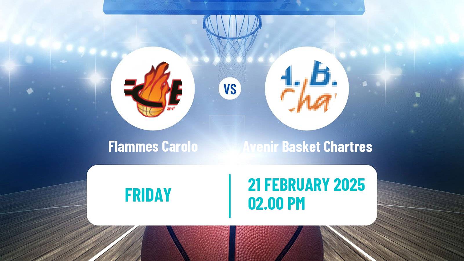 Basketball French LFB Flammes Carolo - Avenir Basket Chartres