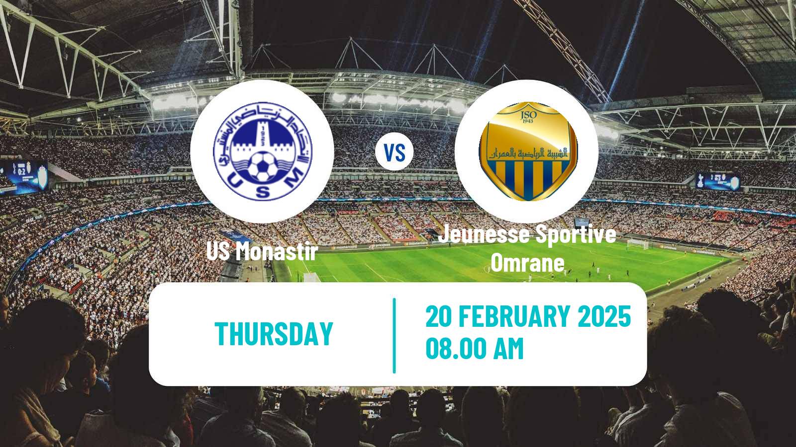 Soccer Tunisian Ligue Professionnelle 1 Monastir - Jeunesse Sportive Omrane