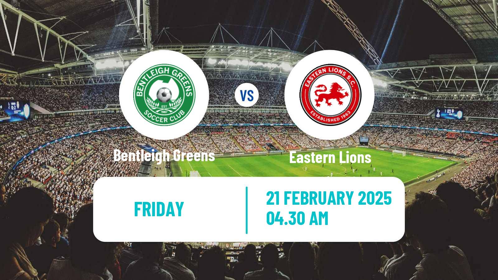 Soccer Australian Victoria Premier League Bentleigh Greens - Eastern Lions