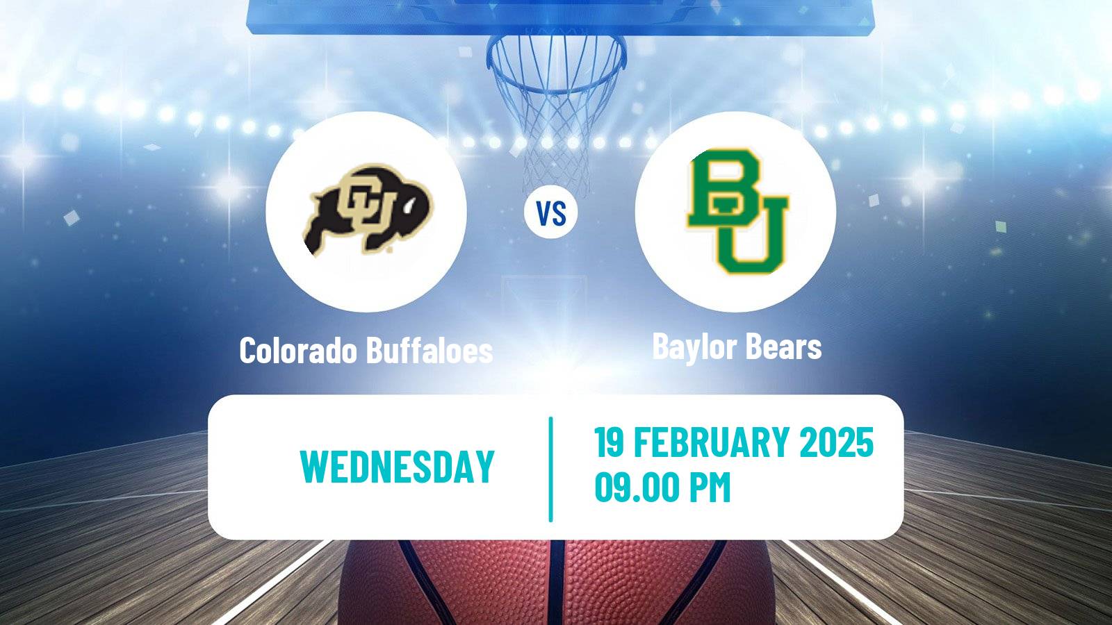 Basketball NCAA College Basketball Women Colorado Buffaloes - Baylor Bears