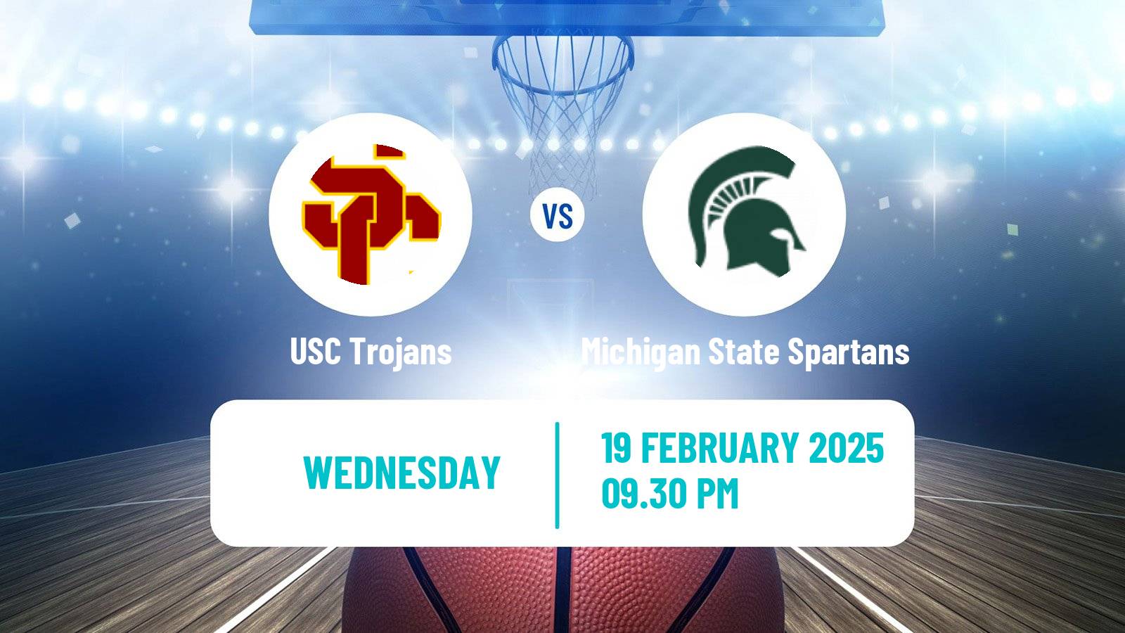 Basketball NCAA College Basketball Women USC Trojans - Michigan State Spartans