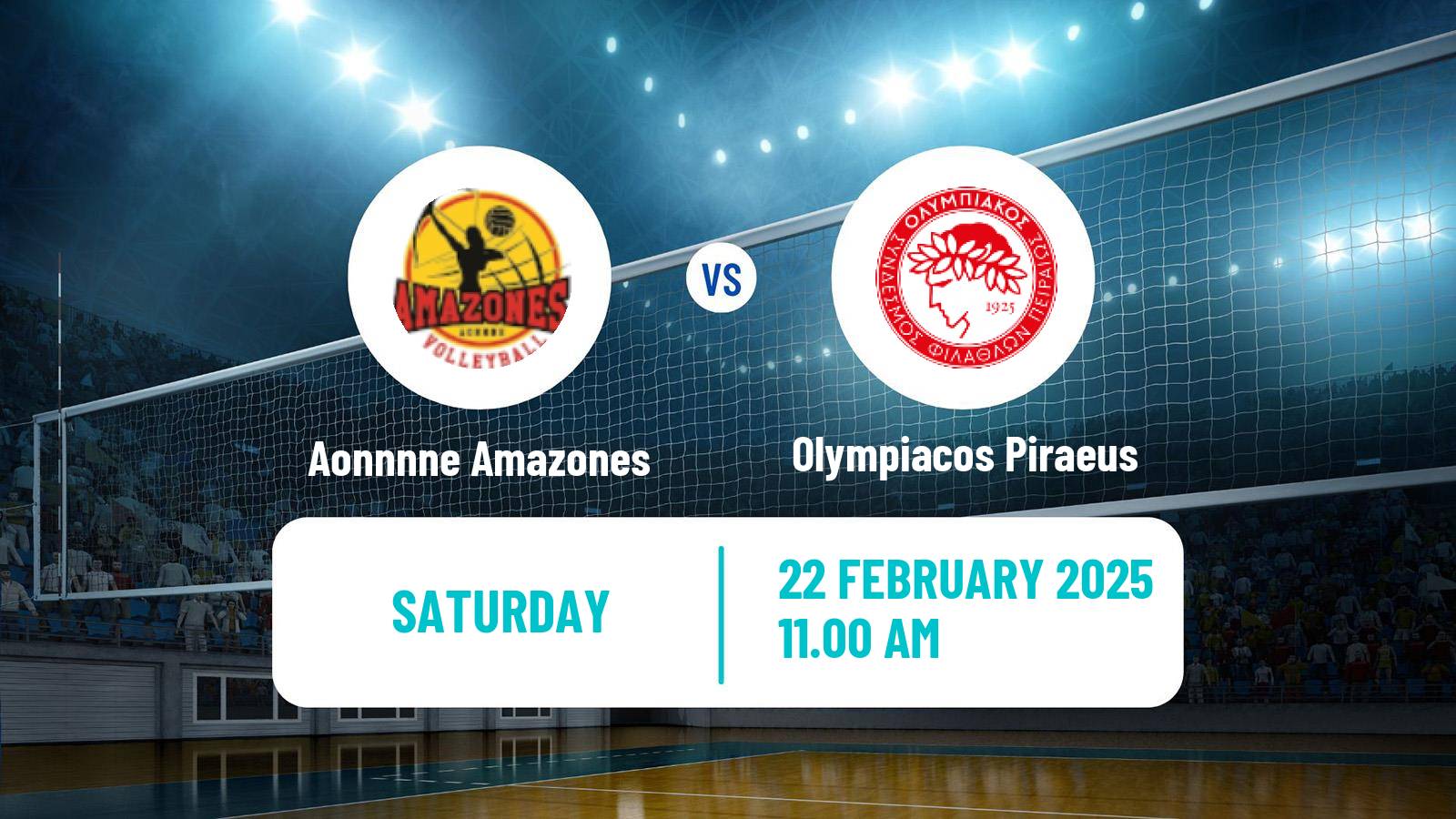 Volleyball Greek A1 Volleyball Women Aonnnne Amazones - Olympiacos Piraeus