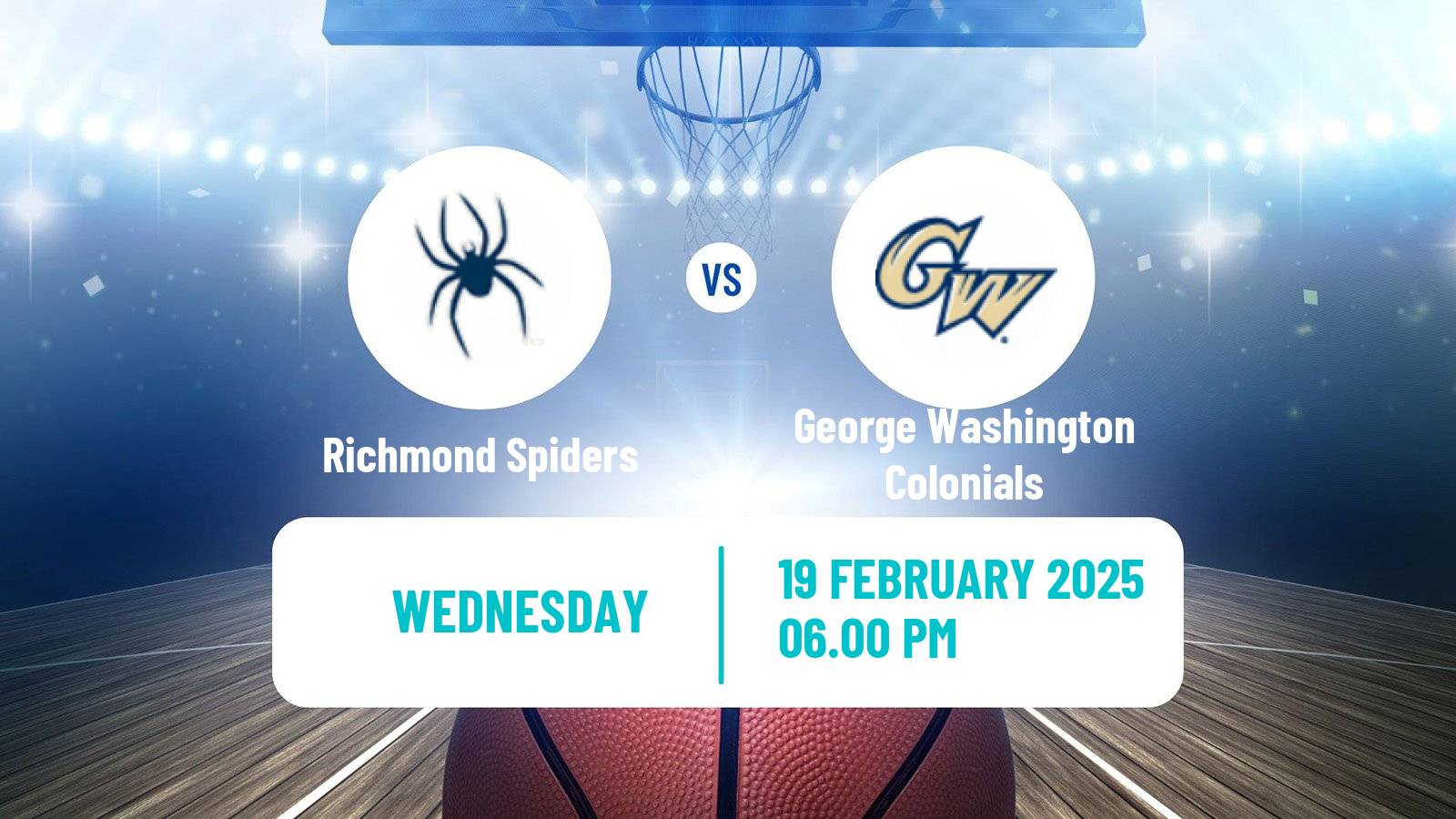 Basketball NCAA College Basketball Women Richmond Spiders - George Washington Colonials