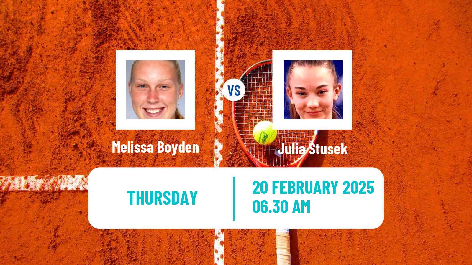 Tennis ITF W15 Bucharest Women Melissa Boyden - Julia Stusek